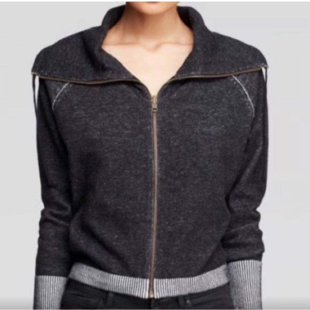 Eileen Fisher Cardigan Sweater Jacket Womens XS Gray Organic Cotton